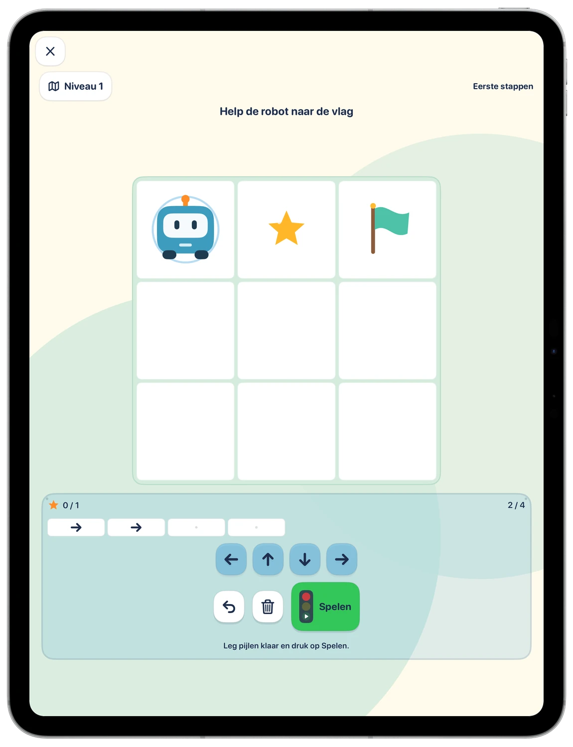 Route Builder on iPad: plan a path for the robot