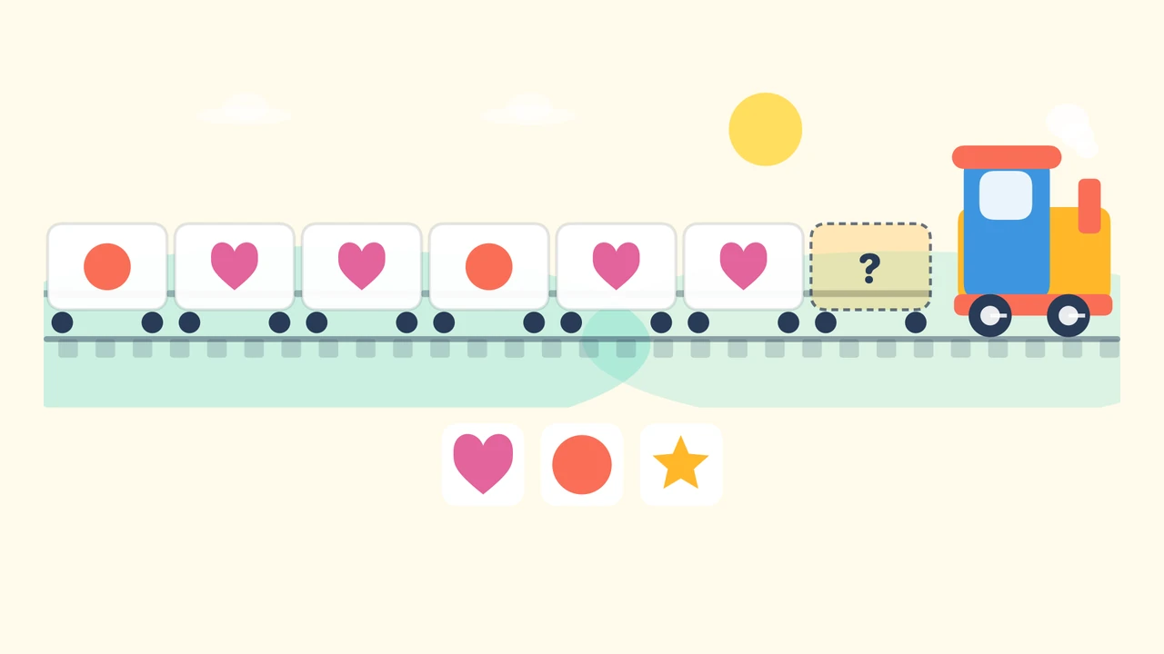 Pattern Train: find the missing shape