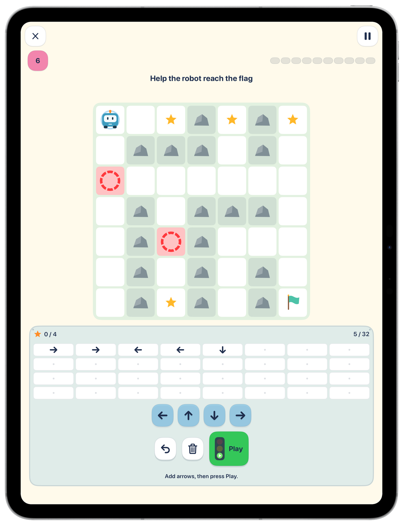 Route Builder on iPad: plan a path for the robot